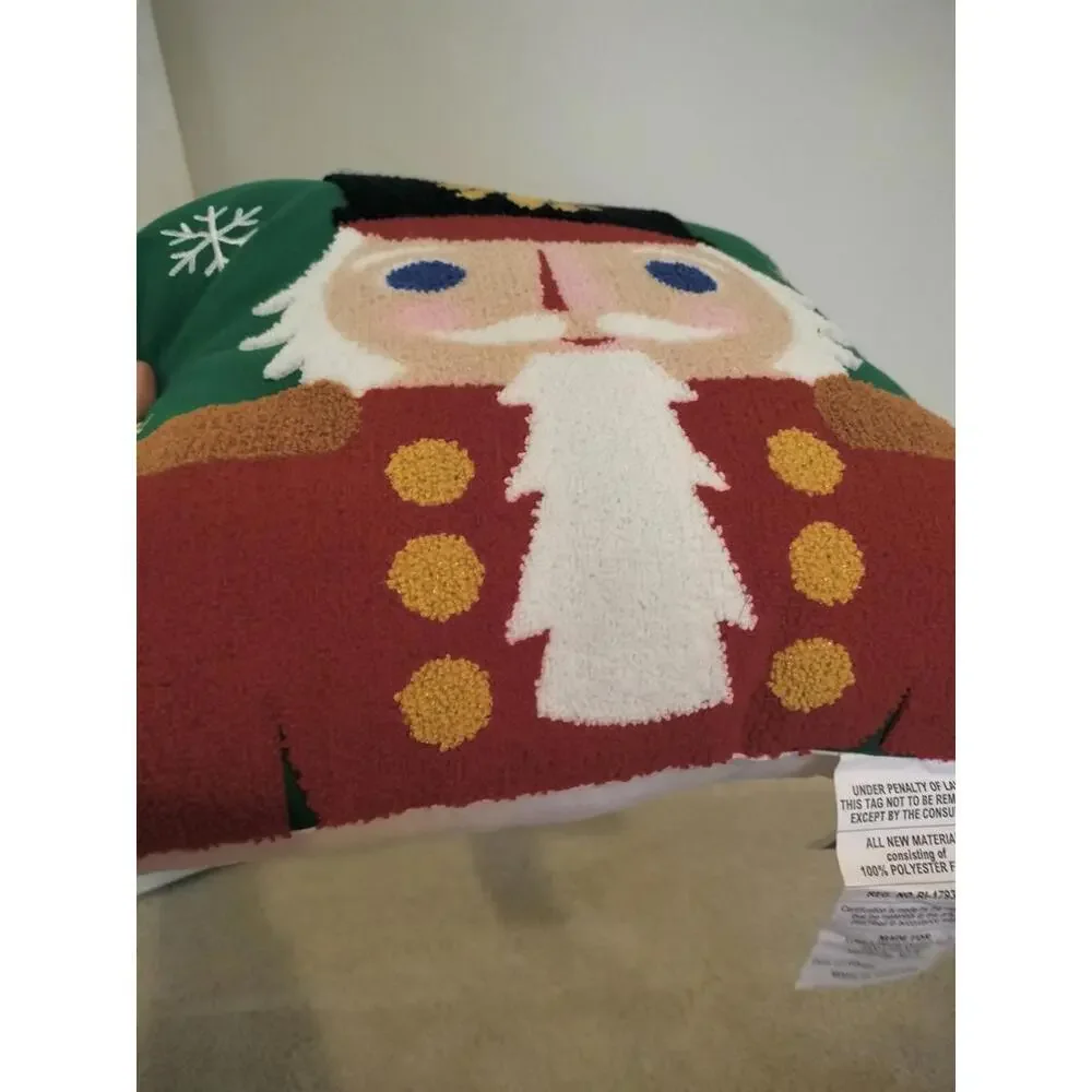 Holiday Living Christmas 18-in‎ x 18-in Multi Square Indoor Decorative Pillow